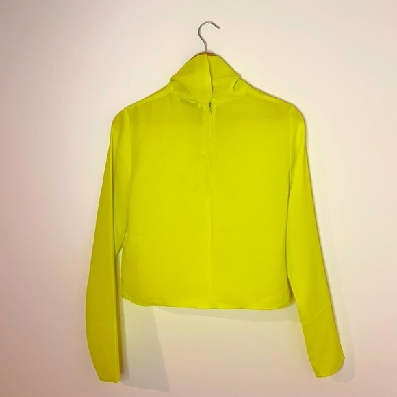 Neon yellow/greenish sheer high neck blouse - Picture 2 of 2